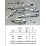 Poignée d'Armoire Chrome & Argenté Collection Maïna 96 mm (3 3/4 ")
